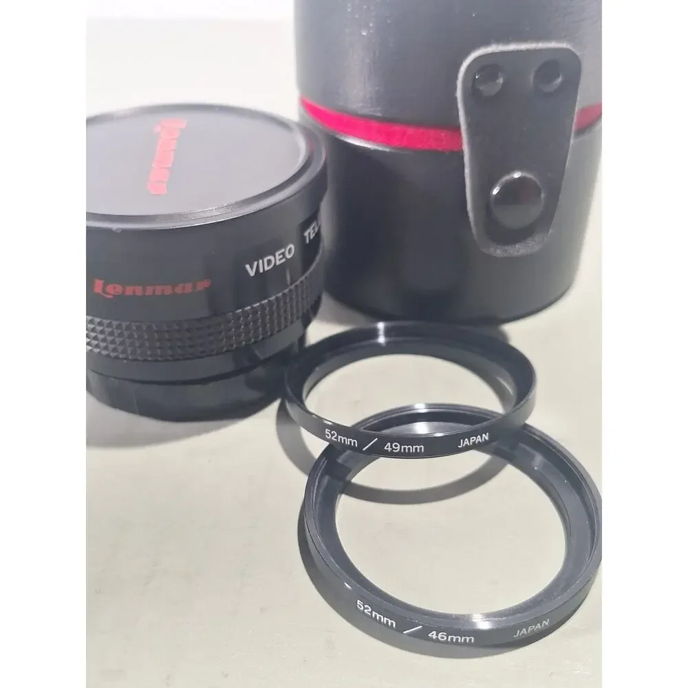 Lenmar 2.0X Telephoto Video Lens Hi-Resolution AF 52mm w/ Case + Adapter Rings